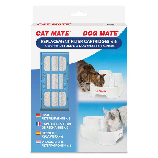 Cat Mate Replacement Filter Cartridge for Pet Fountain-Cat-Cat Mate-6 Count-