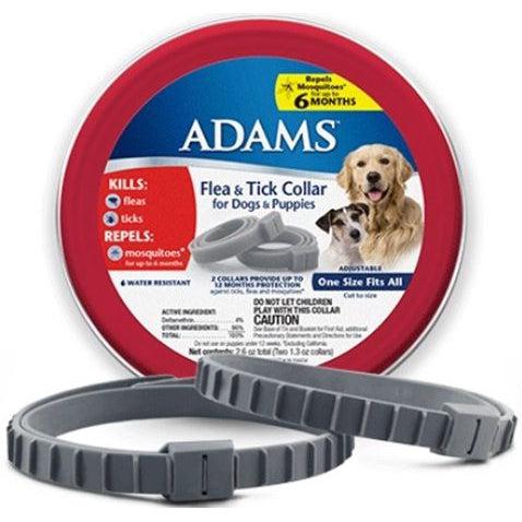 Adams Flea & Tick Collar for Dogs & Puppies-Dog-Adams-2 Count-