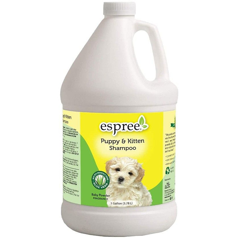 Espree Puppy and Kitten Shampoo with Organic Aloe Vera Baby Powder Fragrance-Dog-Espree-1 Gallon-