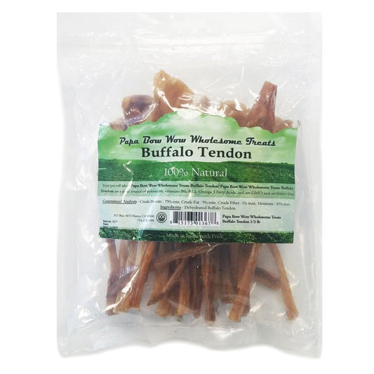 Papa Bow Wow Buffalo Tendon Dog Treats-Dog-Papa Bow Wow-0.5 lb-