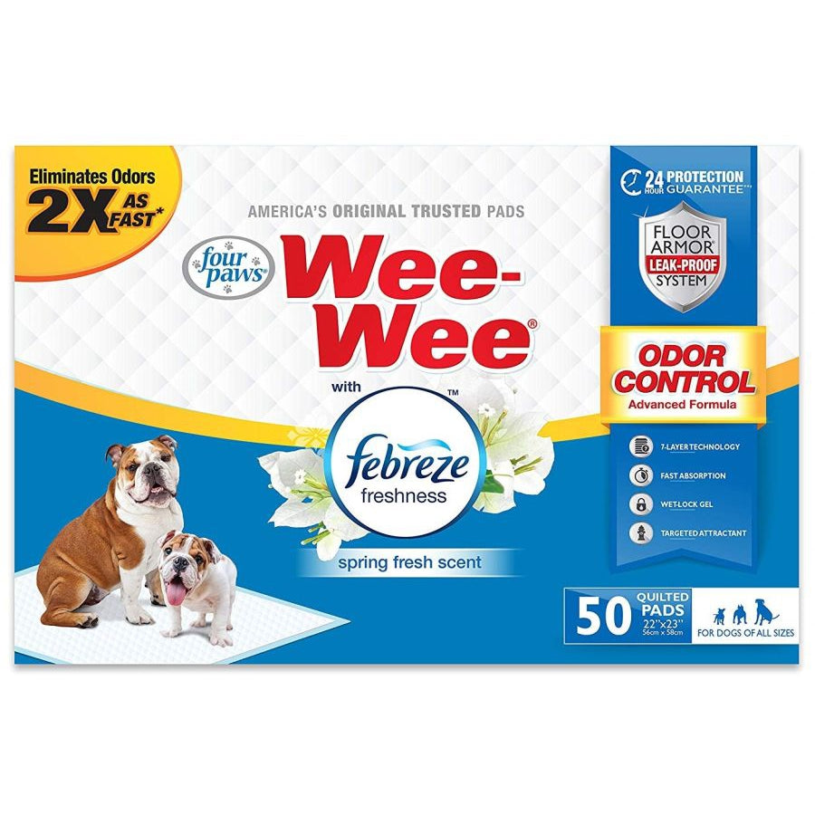 Four Paws Wee-Wee Pads - Febreze Freshness-Dog-Four Paws-50 Count-