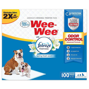 Four Paws Wee-Wee Pads - Febreze Freshness-Dog-Four Paws-100 Count-