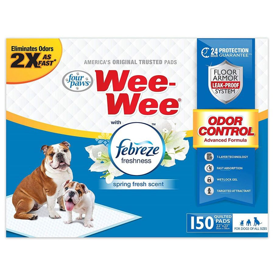 Four Paws Wee-Wee Pads - Febreze Freshness-Dog-Four Paws-150 Count-