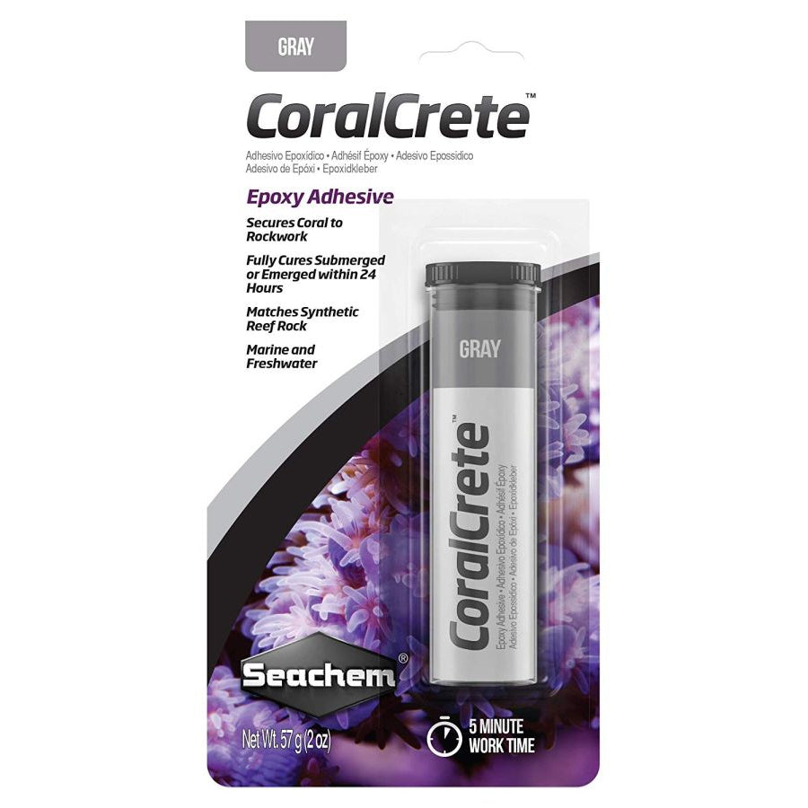 Seachem CoralCrete Gray Epoxy Adhesive-Fish-Seachem-2 oz-