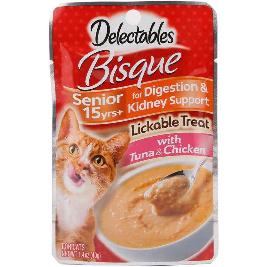 Hartz Delectables Bisque Senior Cat Treats - Tuna & Chicken-Cat-Hartz-1.4 oz-