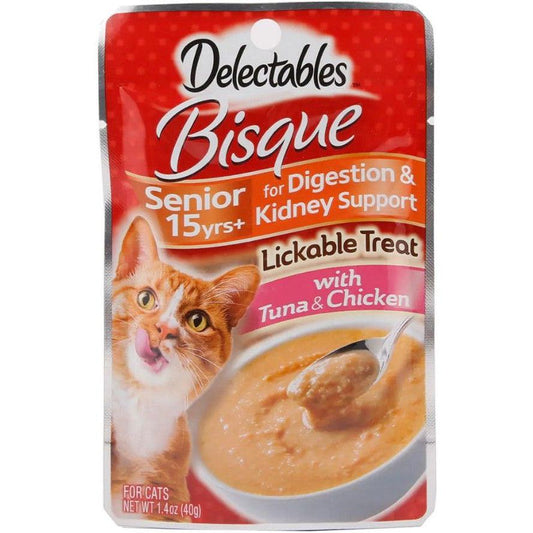 Hartz Delectables Bisque Senior Cat Treats - Tuna & Chicken-Cat-Hartz-1.4 oz-