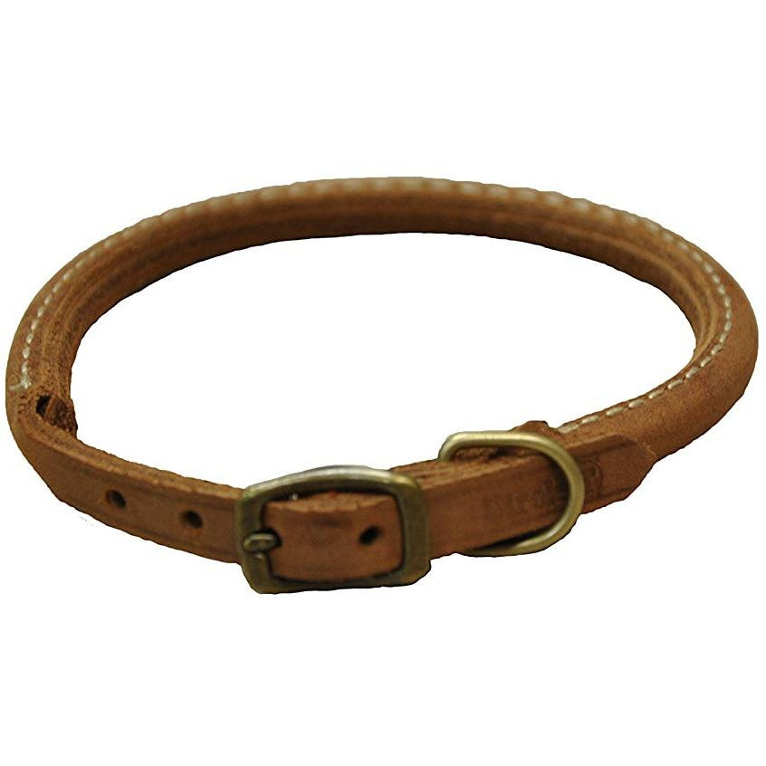 CircleT Rustic Leather Dog Collar Chocolate-Dog-Circle T Leather-12"L x 3/8"W-