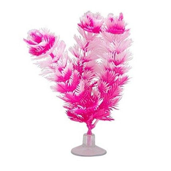 Marina Betta Foxtail Hot Pink/White Plastic Plant-Fish-Marina-1 count-