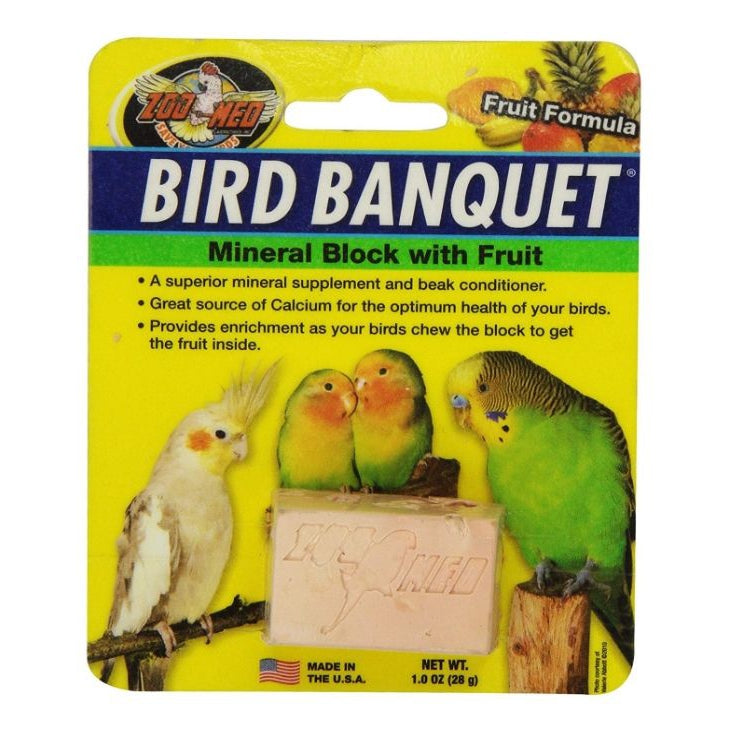 Zoo Med Bird Banquet Block Fruit Formula Small-Bird-Zoo Med-1 count-