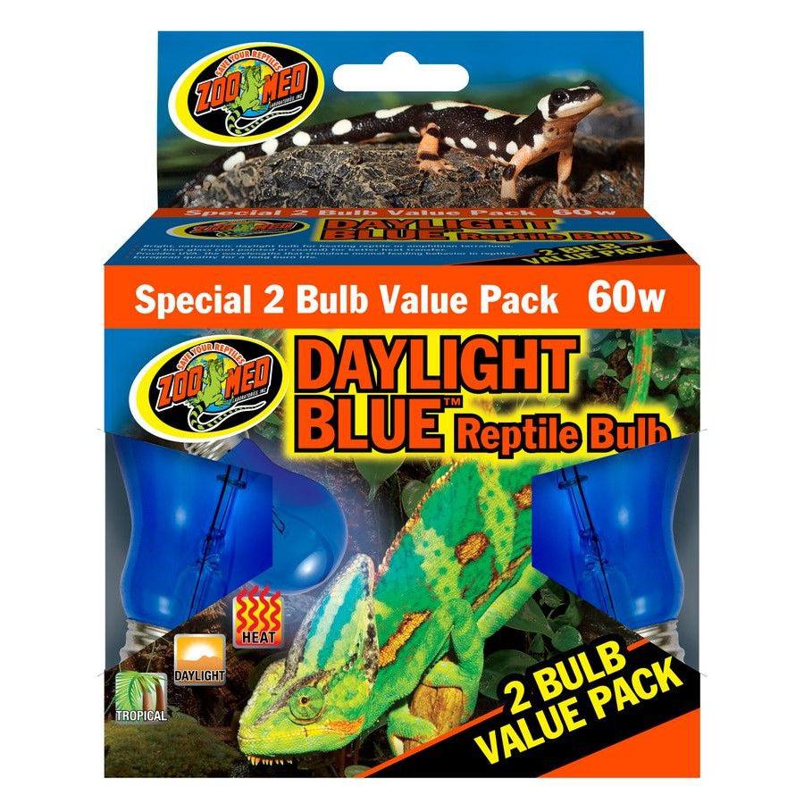 Zoo Med Daylight Reptile Bulb Blue-Reptile-Zoo Med-2 count (60 watt)-