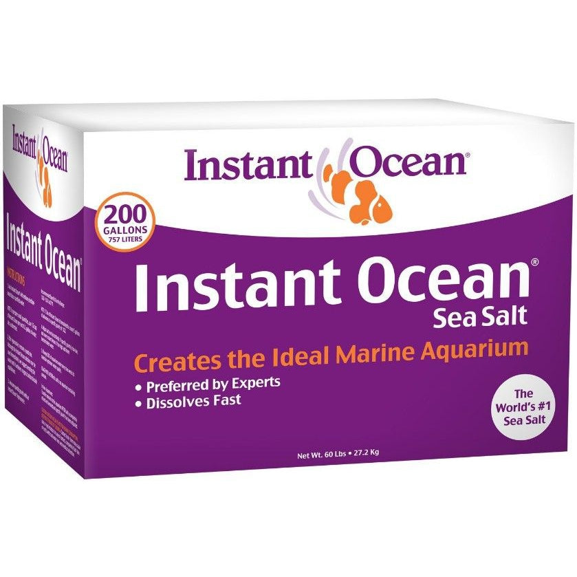 Instant Ocean Sea Salt for Marine Aquariums, Nitrate & Phosphate-Free-Fish-Instant Ocean-60 lbs (Treats 200 Gallons)-