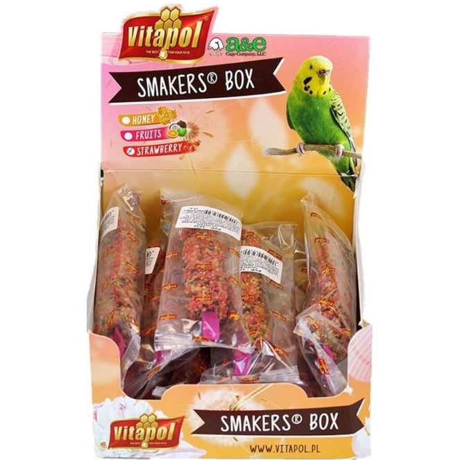 A&E Cage Company Smakers Parakeet Strawberry Treat Sticks-Bird-A&E Cage Company-12 count-