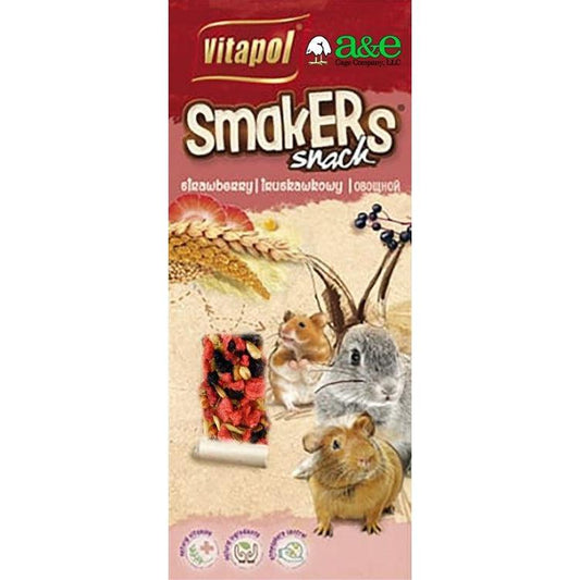 A&E Cage Company Smakers Strawberry Sticks for Small Animals-Small Pet-A&E Cage Company-2 count-