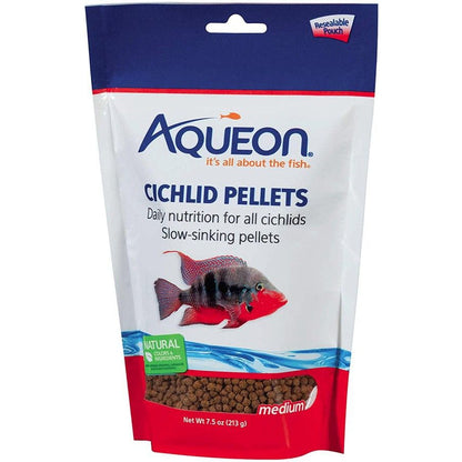 Aqueon Medium Cichlid Food Pellets-Fish-Aqueon-7.5 oz-