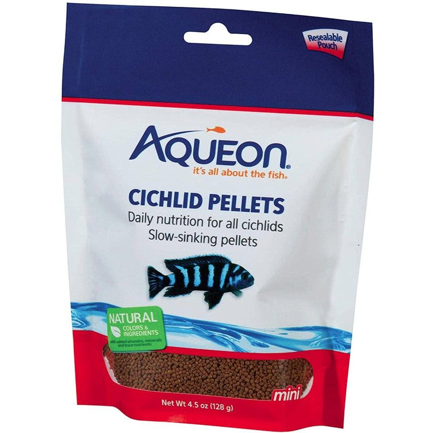 Aqueon Mini Cichlid Food Pellets-Fish-Aqueon-4.5 oz-