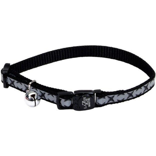 Coastal Pet Lazerbrite Reflective Breakaway Cat Collar Black Diamond-Cat-Coastal Pet-12"L x 3/8"W-