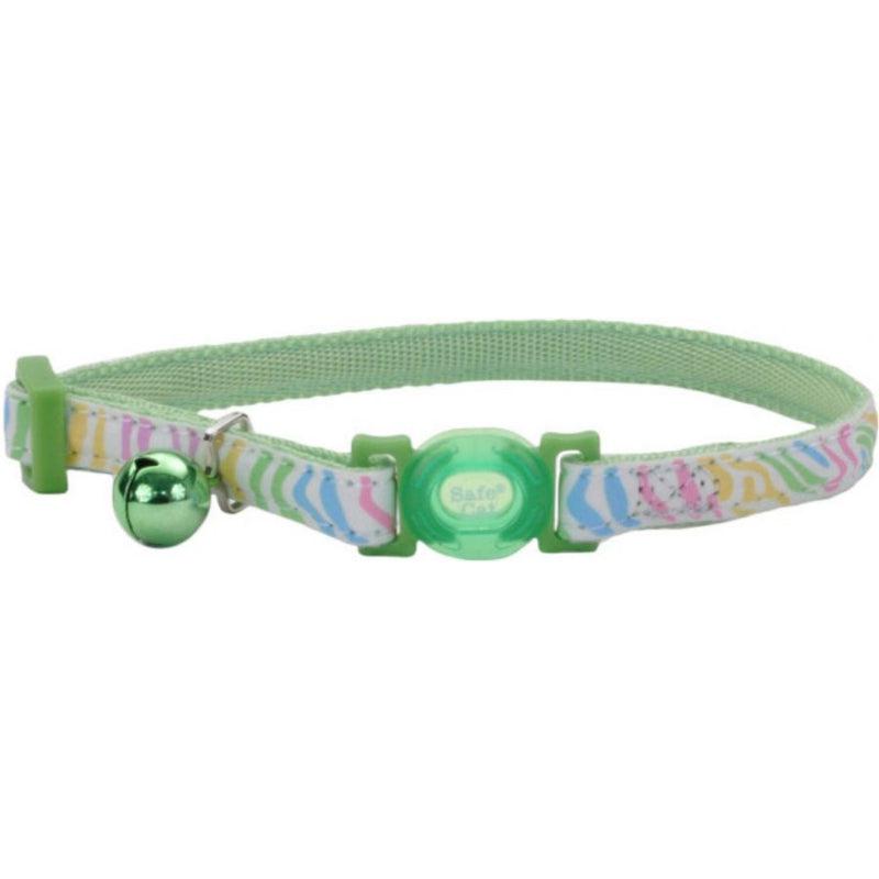 Coastal Pet Safe Cat Glow in the Dark Adjustable Collar Green Stripe-Animals & Pet Supplies-BimBimPet-