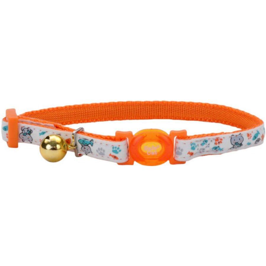 Coastal Pet Safe Cat Glow in the Dark Adjustable Collar Orange-Cat-Coastal Pet-12"L x 3/8"W-