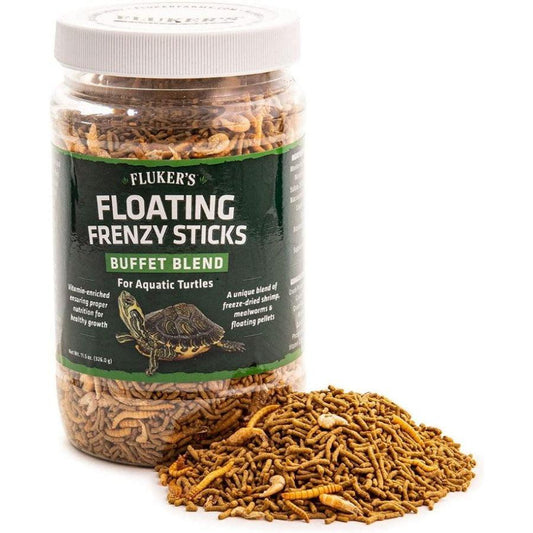 Flukers Floating Frenzy Buffet Blend for Aquatic Turtles-Reptile-Flukers-11.5 oz-