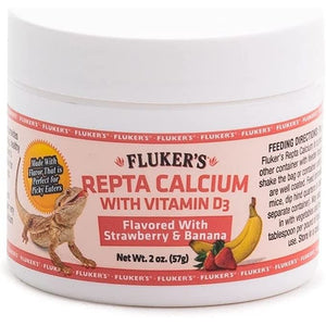 Flukers Strawberry Banana Flavored Repta Calcium-Reptile-Flukers-2 oz-