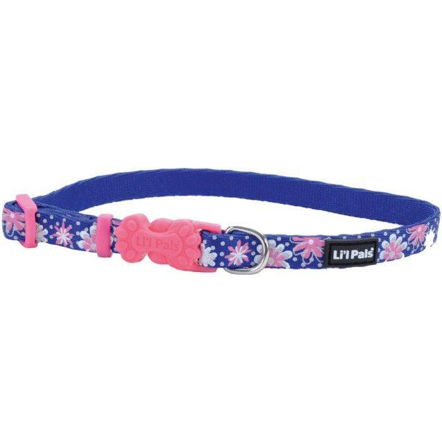 Li'L Pals Reflective Collar - Flowers with Dots-Dog-Li'l Pals-6-8"L x 3/8"W-