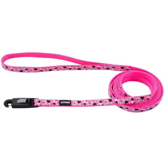 Li'L Pals Reflective Leash - Pink with Hearts-Animals & Pet Supplies-BimBimPet-