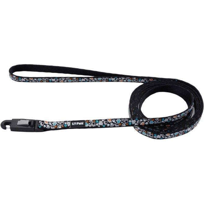 Li'L Pals Reflective Leash - Teal and Orange Paws-Dog-Li'l Pals-6'L x 3/8"W-