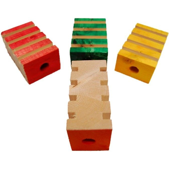 Zoo-Max 4 Groovy Blocks Bird Toy-Bird-Zoo-Max-3"L x 2"W-