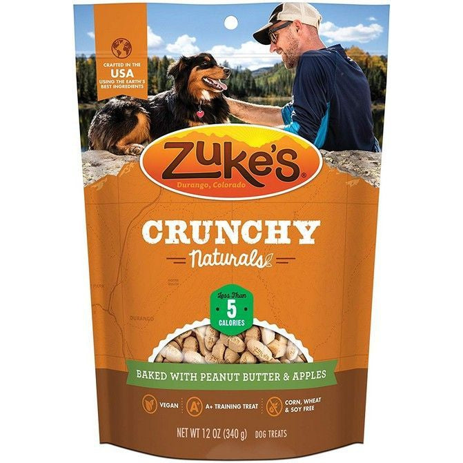 Zukes Crunchy Naturals With Peanut Butter & Apples-Dog-Zukes-12 oz-