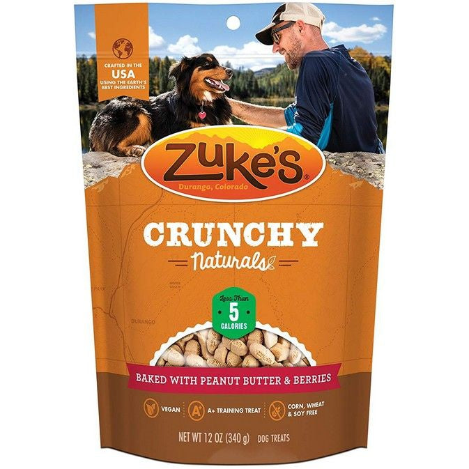 Zukes Crunchy Naturals With Peanut Butter & Berries-Dog-Zukes-12 oz-