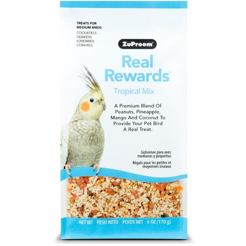 ZuPreem Real Rewards Tropical Mix Treats for Medium Birds-Bird-ZuPreem-6 oz-