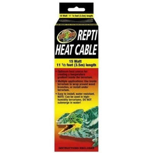 Zoo Med Repti Heat Cable-Reptile-Zoo Med-15 watt (11.5'L)-