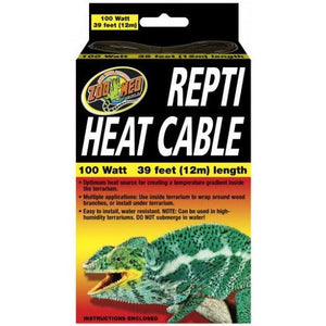 Zoo Med Repti Heat Cable-Reptile-Zoo Med-100 watt (39'L)-