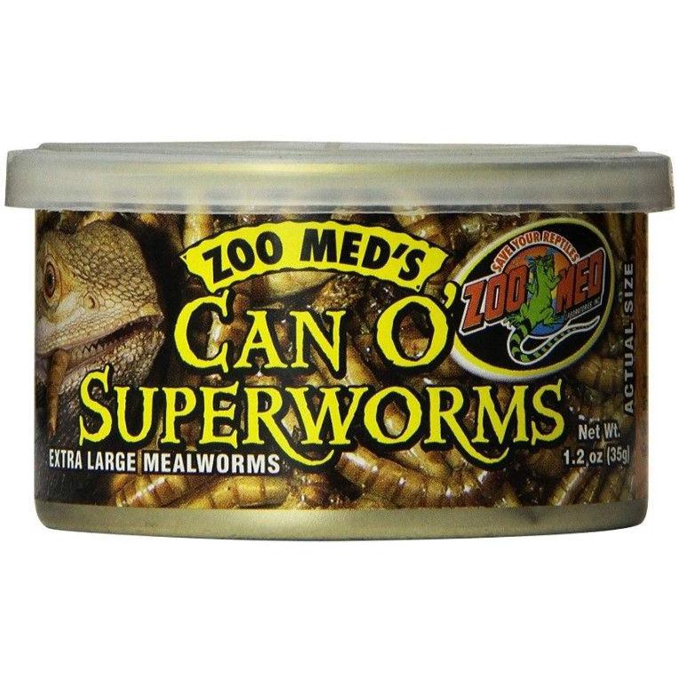 Zoo Med Can O Superworms Extra Large Mealworms-Reptile-Zoo Med-1.2 oz-