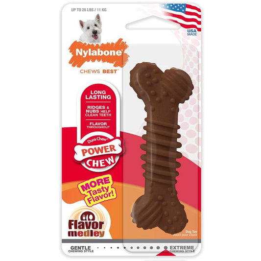 Nylabone Dura Chew Power Chew Bone Chicken Flavor-Dog-Nylabone-Regular - (Up to 25 lbs)-