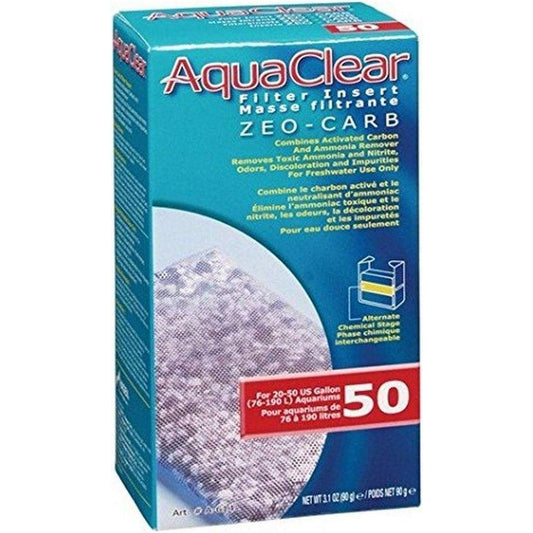 AquaClear Filter Insert - Zeo-Carb-Fish-AquaClear-50 gallon - 1 count-