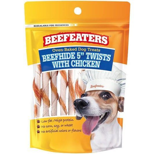 Beefeaters Oven Baked Beefhide & Chicken Twists Dog Treat-Dog-Beefeaters-26 oz-
