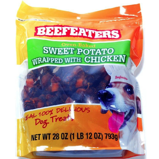 Beefeaters Oven Baked Sweet Potato Wrapped with Chicken Dog Treat-Dog-Beefeaters-28 oz-