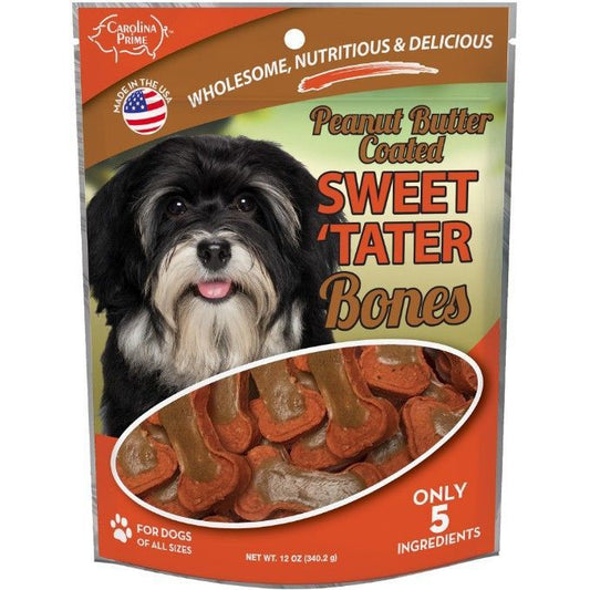 Carolina Prime Peanut Butter & Sweet Tater Bones-Animals & Pet Supplies-BimBimPet-