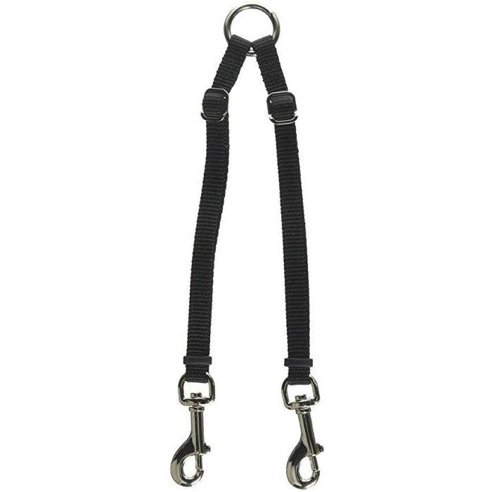 Coastal Pet Two Dog Adjustable Nylon Coupler Black-Dog-Coastal Pet-24"L x 3/8"W-