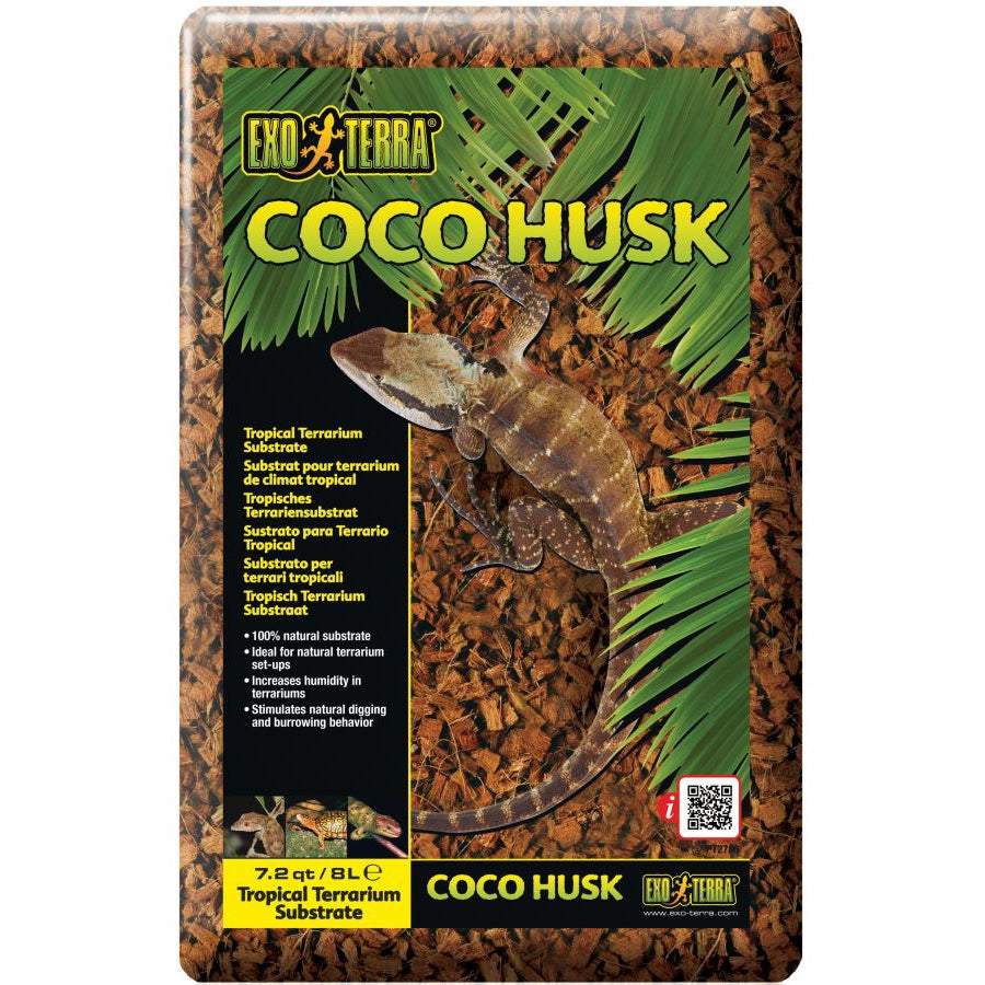 Exo Terra Coco Husk Coconut Fiber Bedding for Reptile Terrariums-Reptile-Exo-Terra-8 qt-