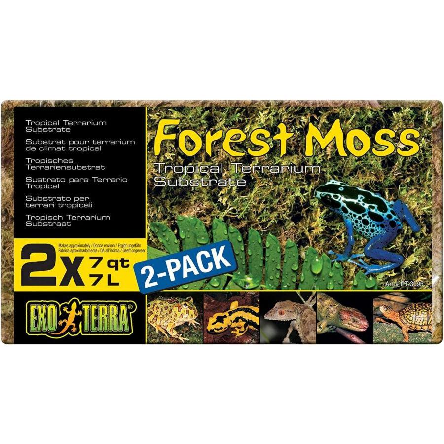 Exo Terra Forest Moss Tropical Terrarium Reptile Substrate-Reptile-Exo-Terra-7 qt - 2 count-