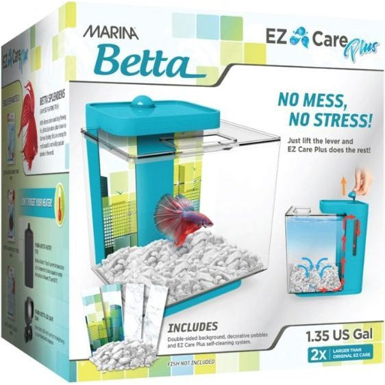 Marina Betta EZ Care Plus Aquarium Kit-Fish-Marina-1.35 gallon - Blue-