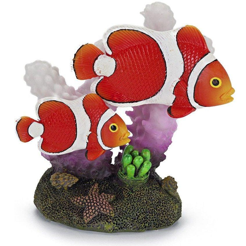 Penn Plax Clown Fish and Coral Aquarium Ornament-Fish-Penn Plax-2" W x 3" H-