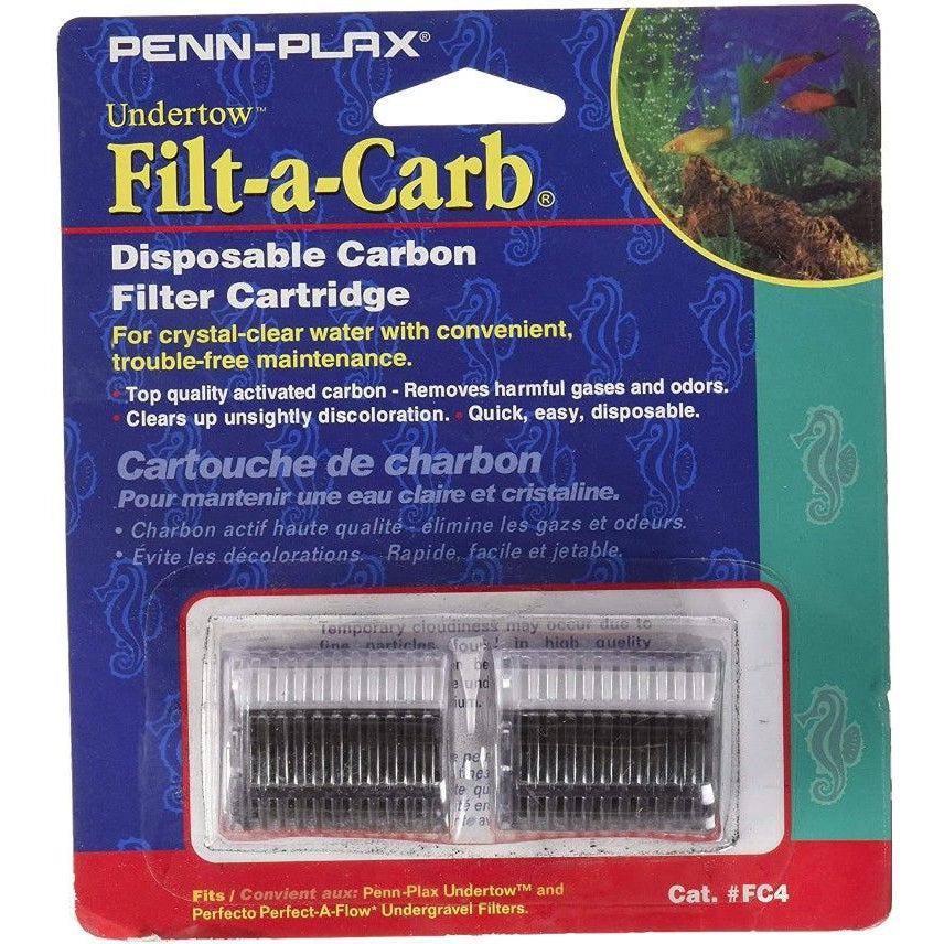 Penn Plax Filt-a-Carb Undertow & Perfect-A-Flow Carbon Undergravel Filter Cartridge-Fish-Penn Plax-2 count-