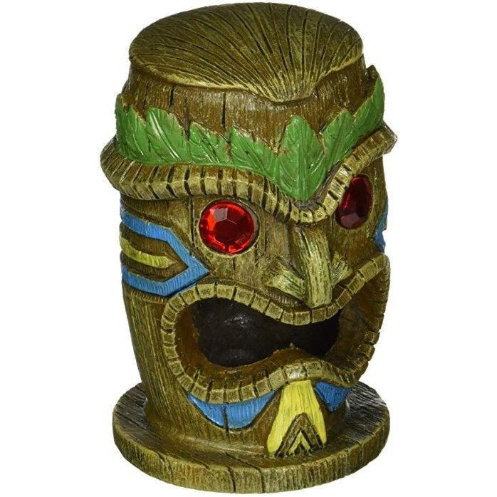 Penn Plax Gazer Tiki Mask Aquarium Ornament-Fish-Penn Plax-2.5"L x 2.5"W x 4"H-