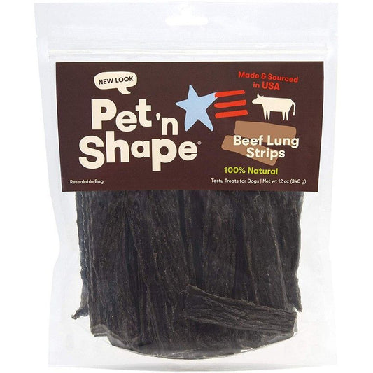 Pet 'n Shape Natural Beef Lung Strips Dog Treats-Dog-Pet 'n Shape-12 oz-