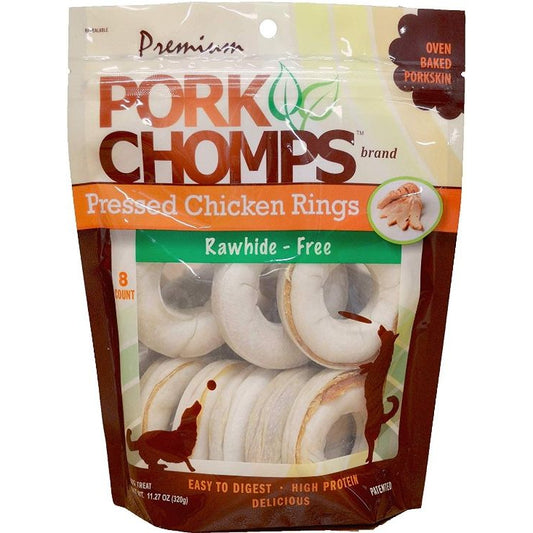 Pork Chomps Pressed Chicken Rings Dog Treats-Dog-Scott Pet-8 count-