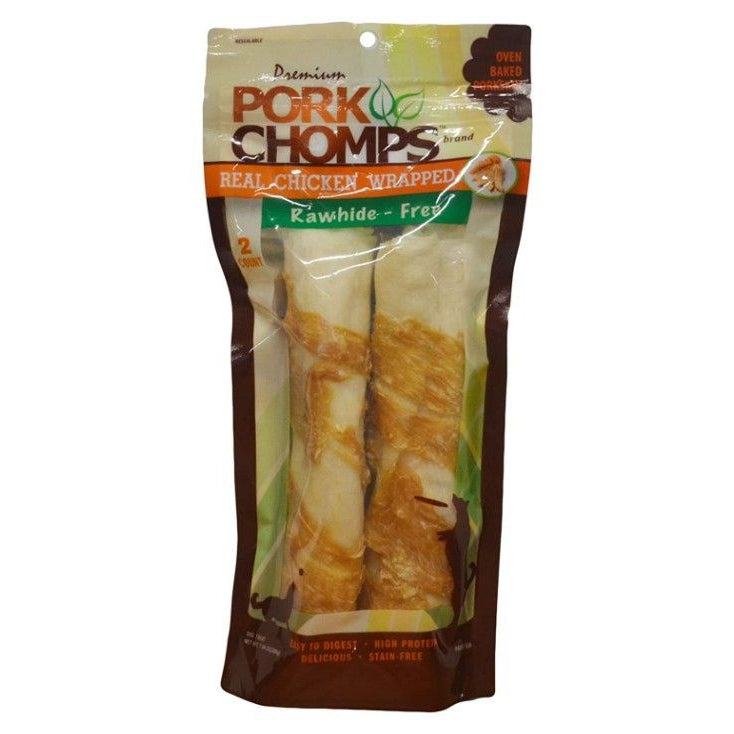 Pork Chomps Real Chicken Wrapped Rolls-Dog-Scott Pet-2 count-