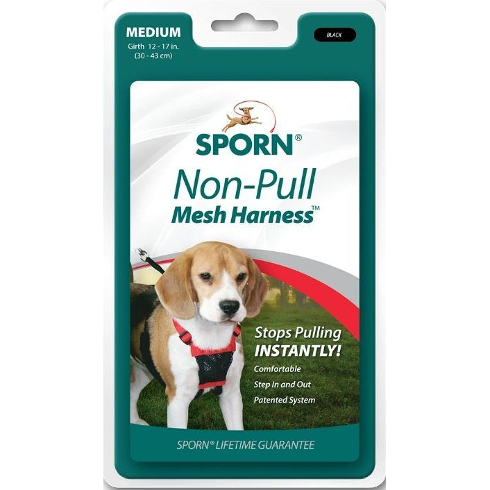 Sporn Non Pull Mesh Harness for Dogs - Black-Dog-Sporn-Medium-